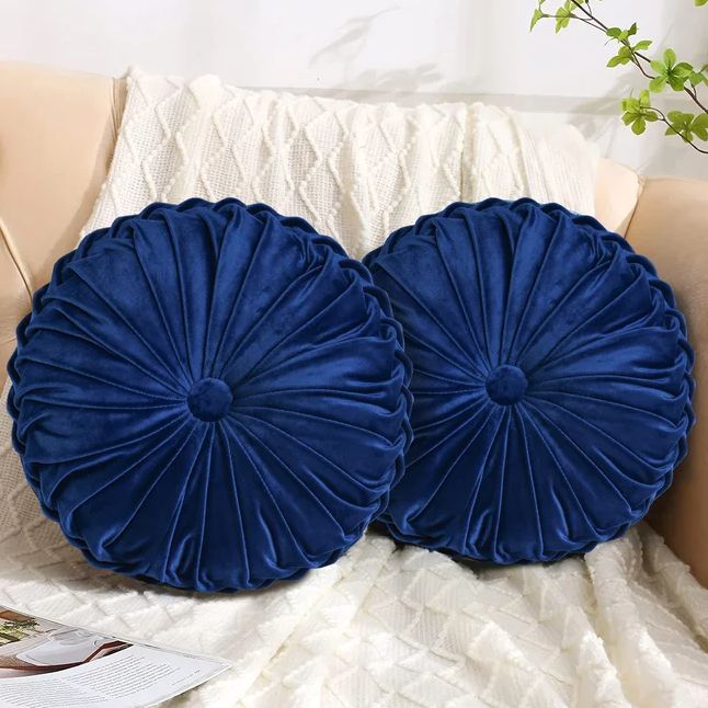 Velvet Round Throw Pillow