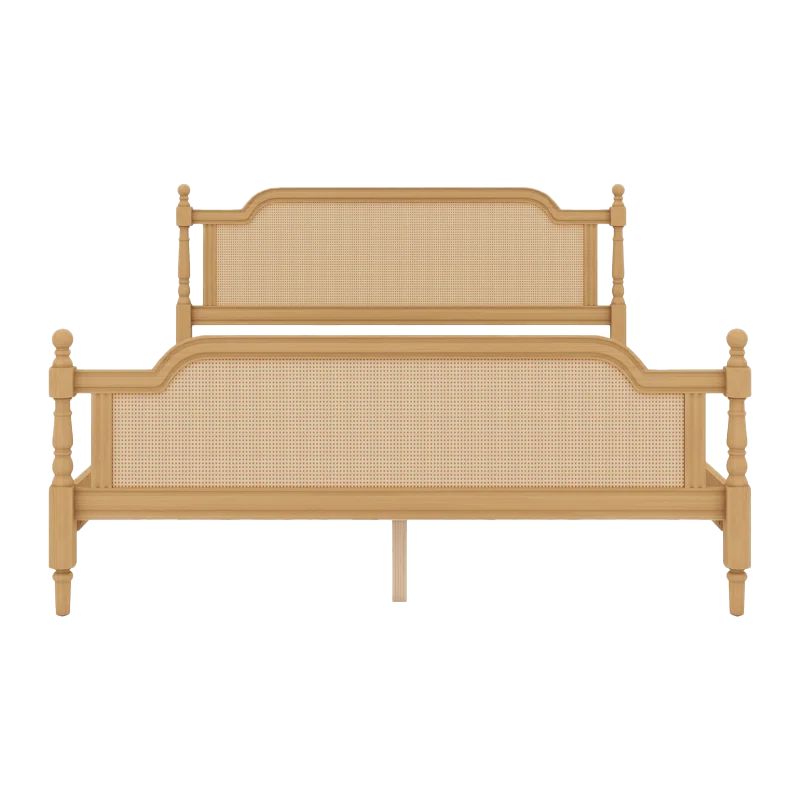 Canora Grey Traditional Style Rattan Bed Frame