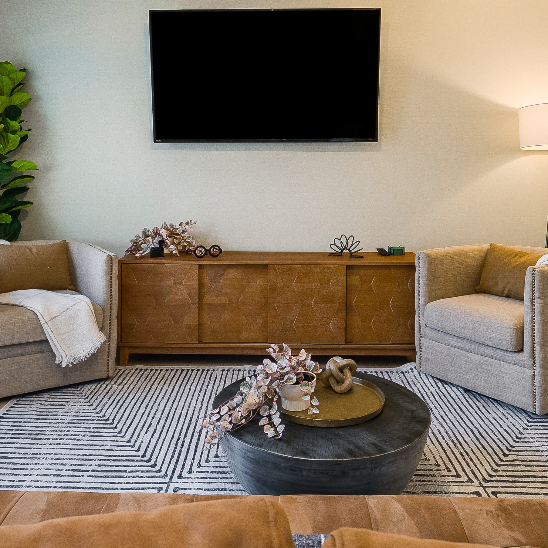 Sara 72'' Media Console for TVs up to 78" with 2 Drawers
