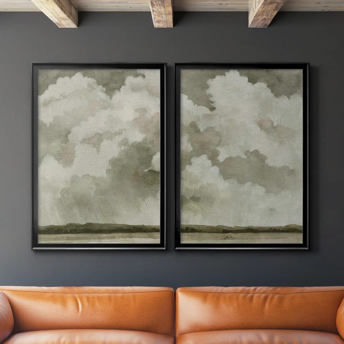 Big Dark Sky I Framed On Canvas 2 Pieces Print