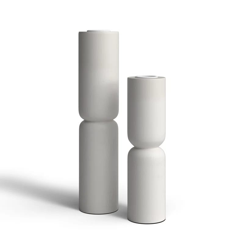 2 Piece Wood Tabletop Pillar Set