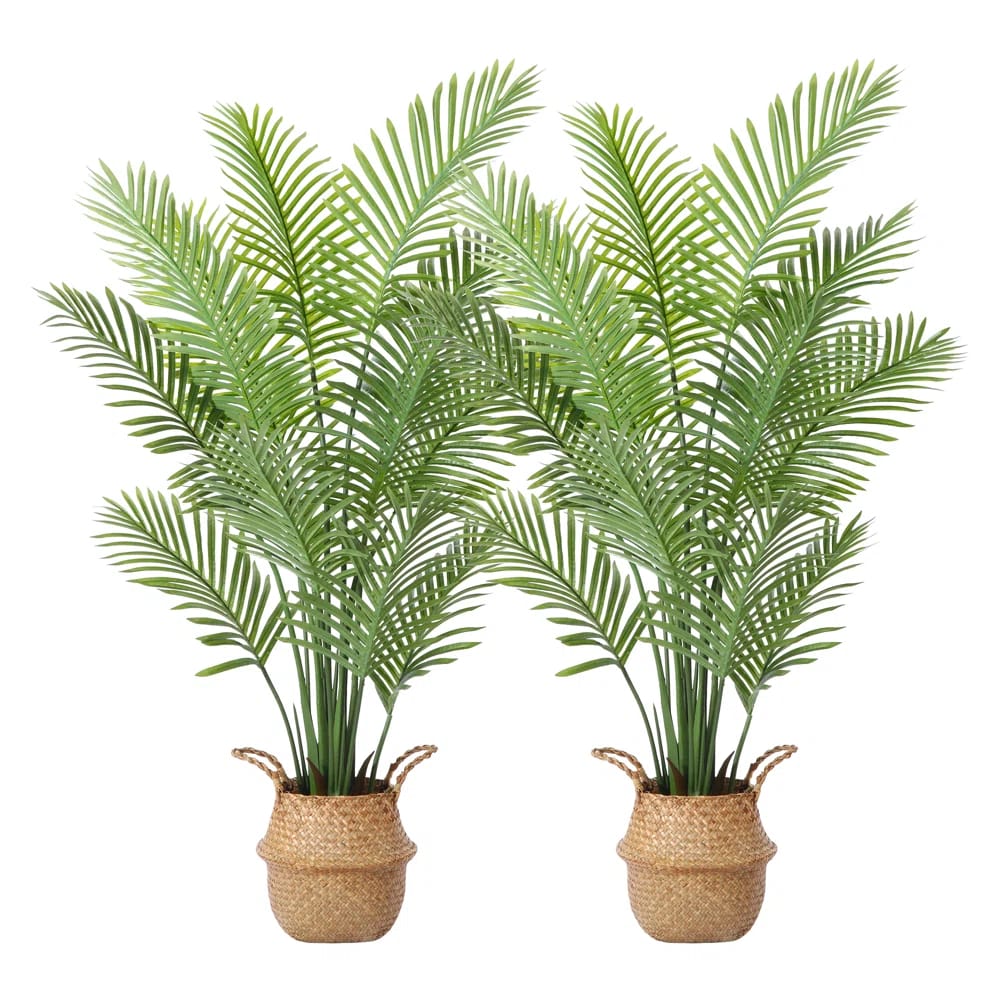 Adcock Artificial Palm Tree In Basket, Faux Palm Plant, Fake for Home Décor
