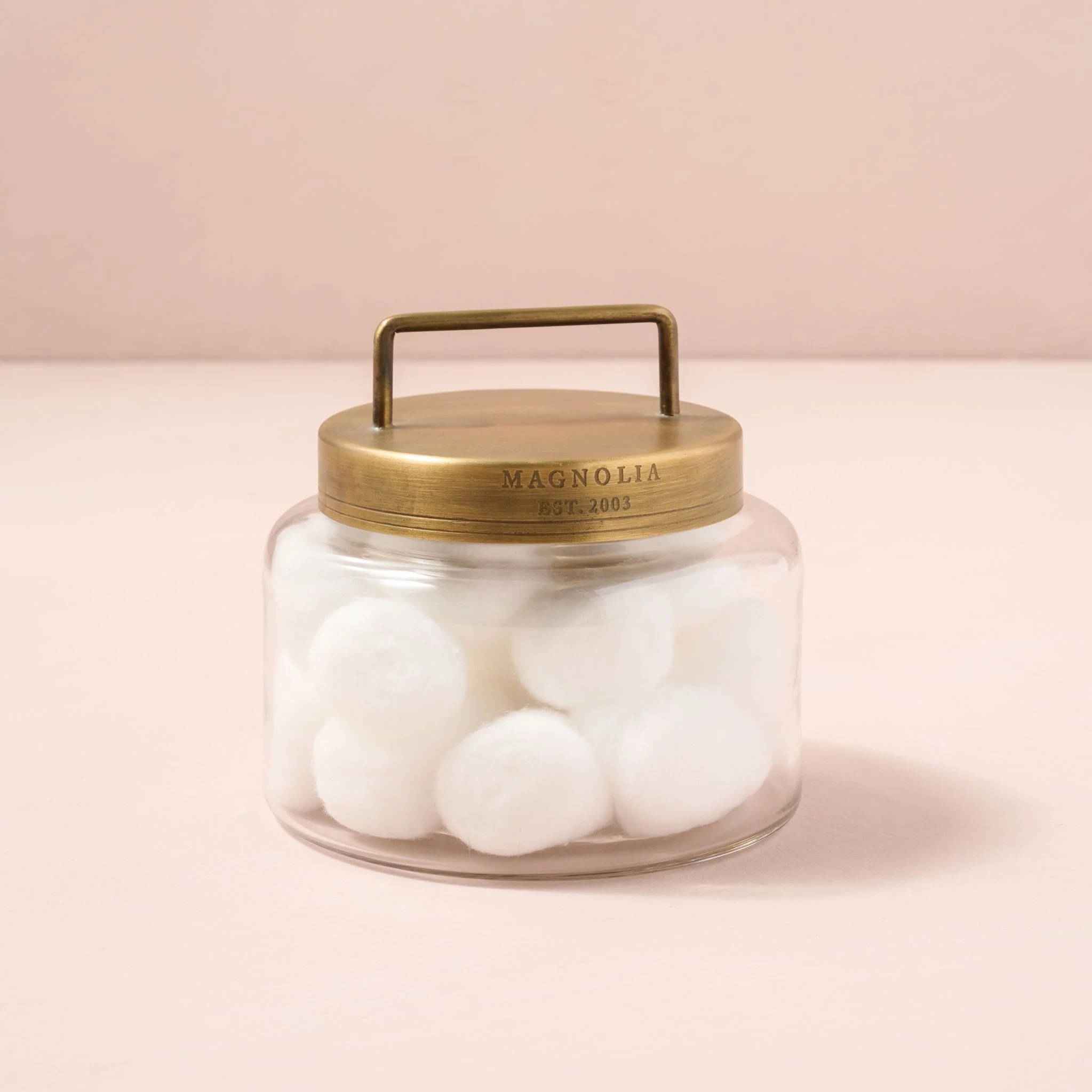 Antique Brass And Glass Canister