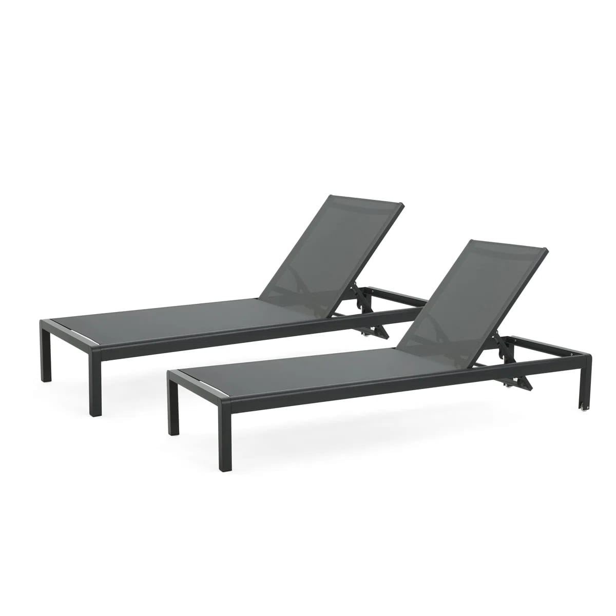 Caggiano 77.56'' Long Reclining Chaise Lounges (Set of 2)