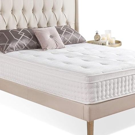 ZINUS 12 Inch Euro Top Pocket Spring Hybrid Mattress