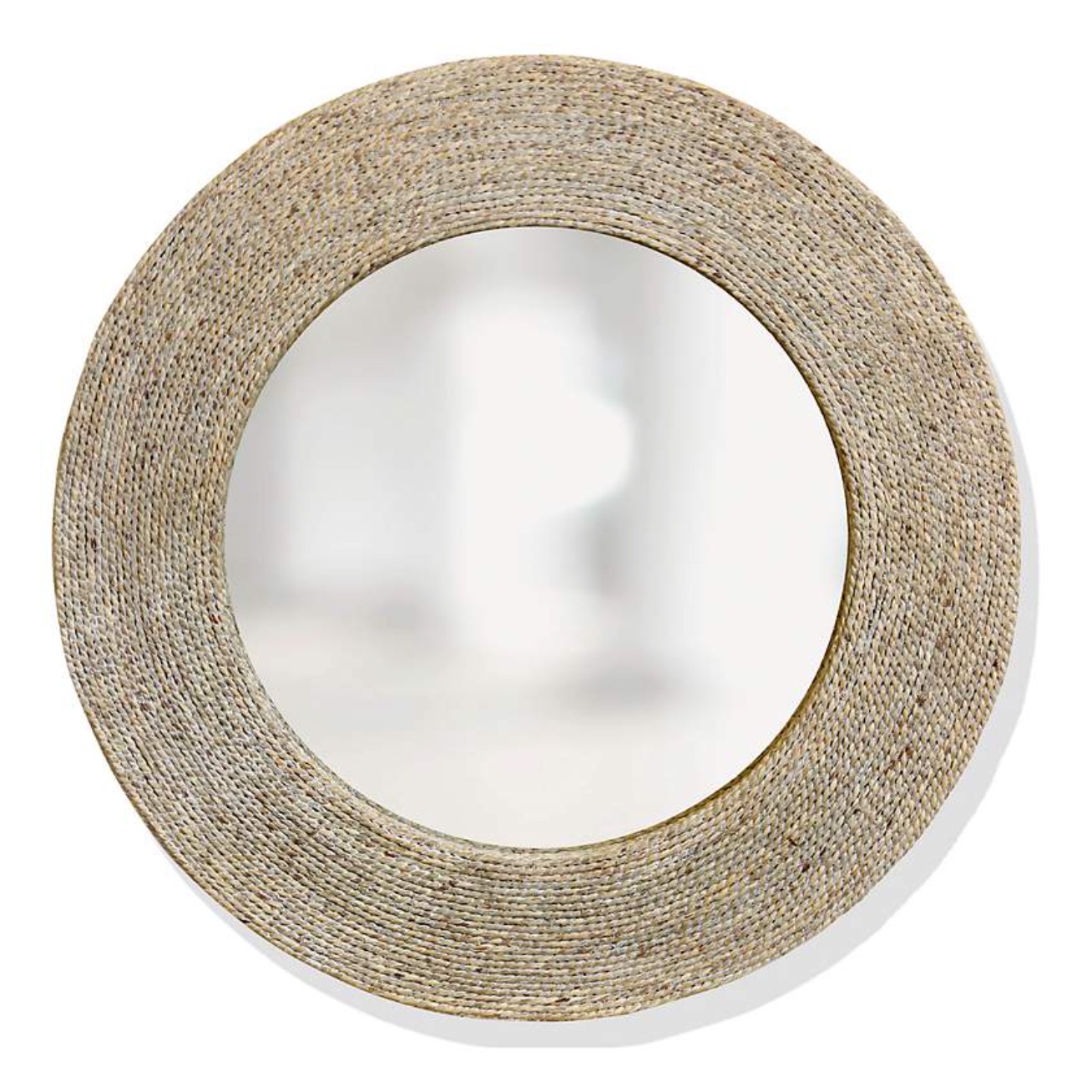 Stylecraft Harper Whitewashed Rope 33" Round Wall Mirror 