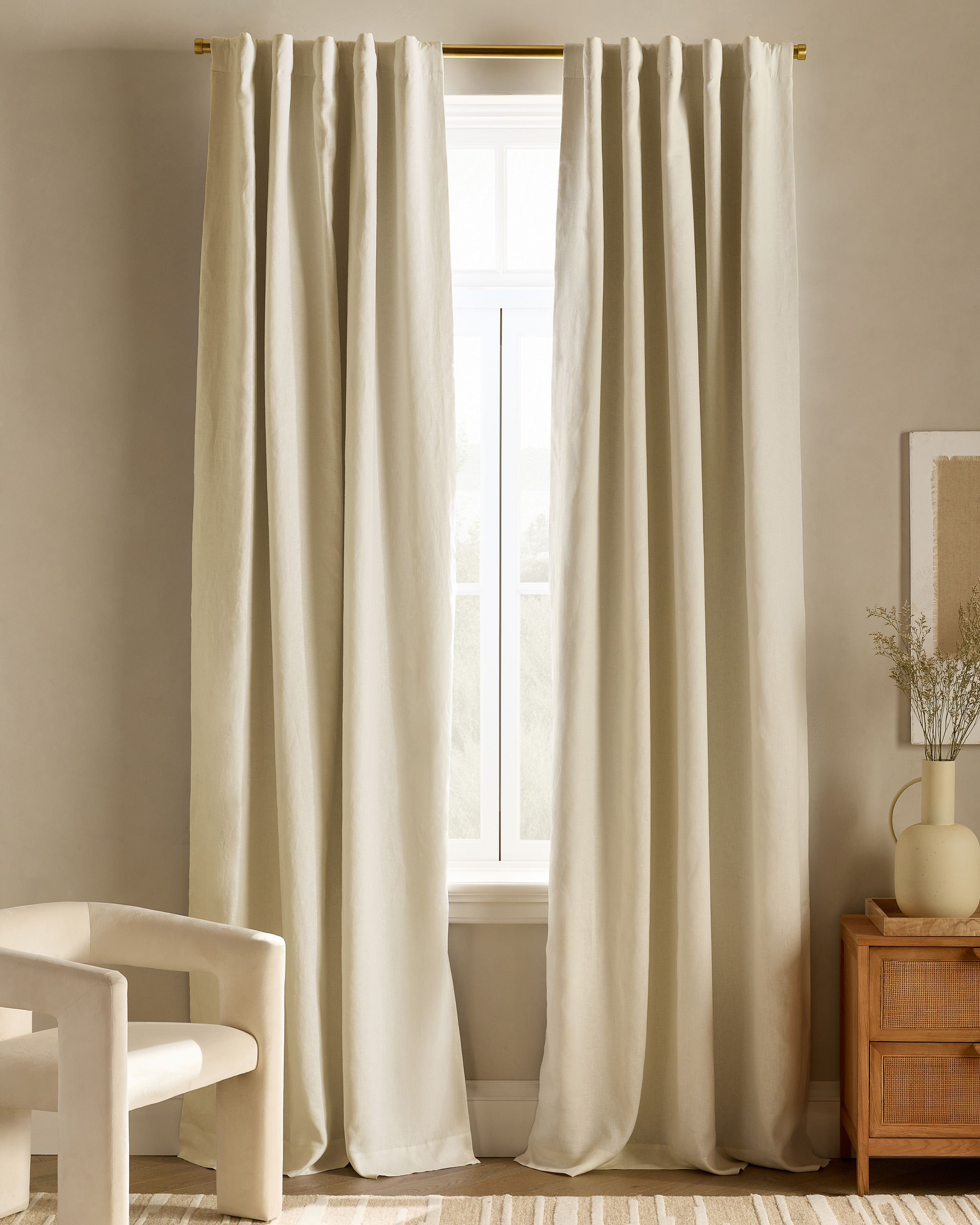 European Linen Room Darkening Curtain