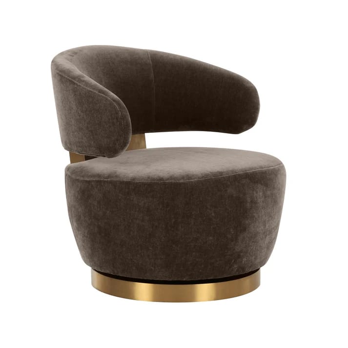Austin Upcycled Contract-Grade Fabric Swivel Accent Chair