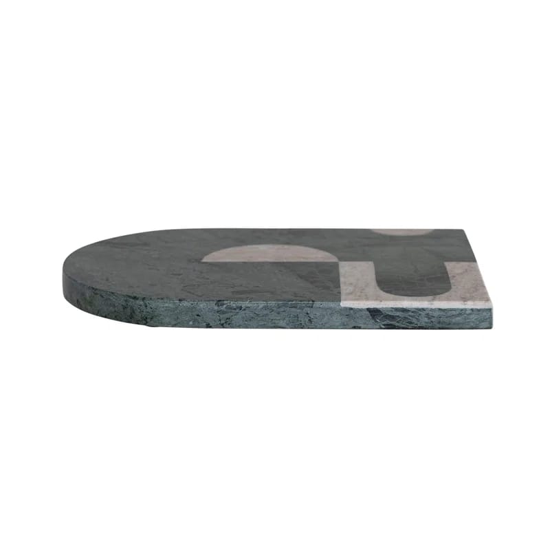 Compact Marble Cheese Slicer And Cutting Board With Abstract Design