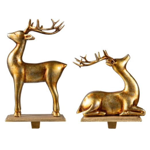 Reindeer Stocking Hook & Holder Pack of 2