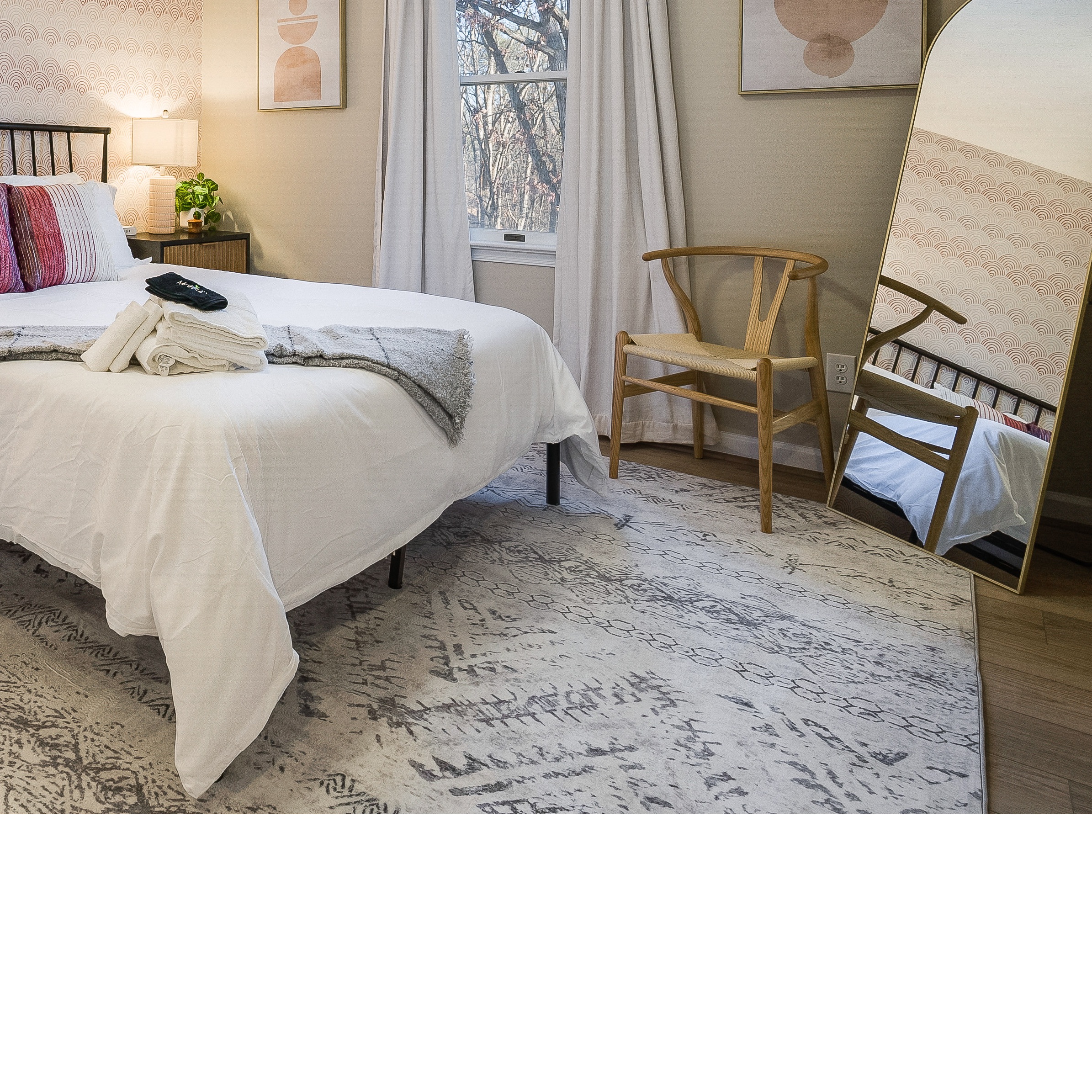 Area Rug Living Room Carpet: 8x10 Large Moroccan Soft Fluffy Geometric Washable Bedroom Rugs Dining Room Home Office Nursery Low Pile Decor Under Kitchen Table Light Brown/Ivory