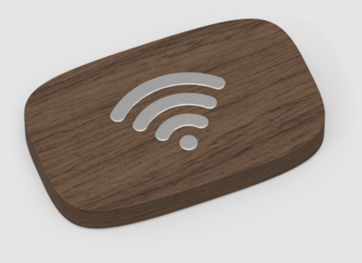 WiFi Porter — Walnut & Stainless Steel