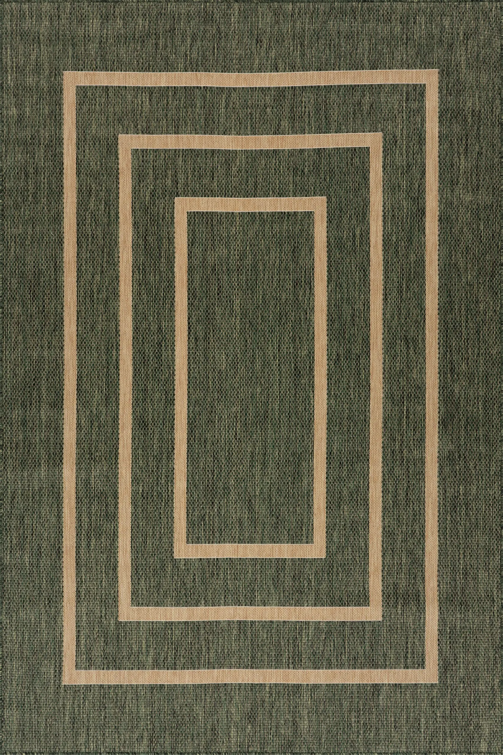 Thena Modern Bordered Indoor/Outdoor Rug