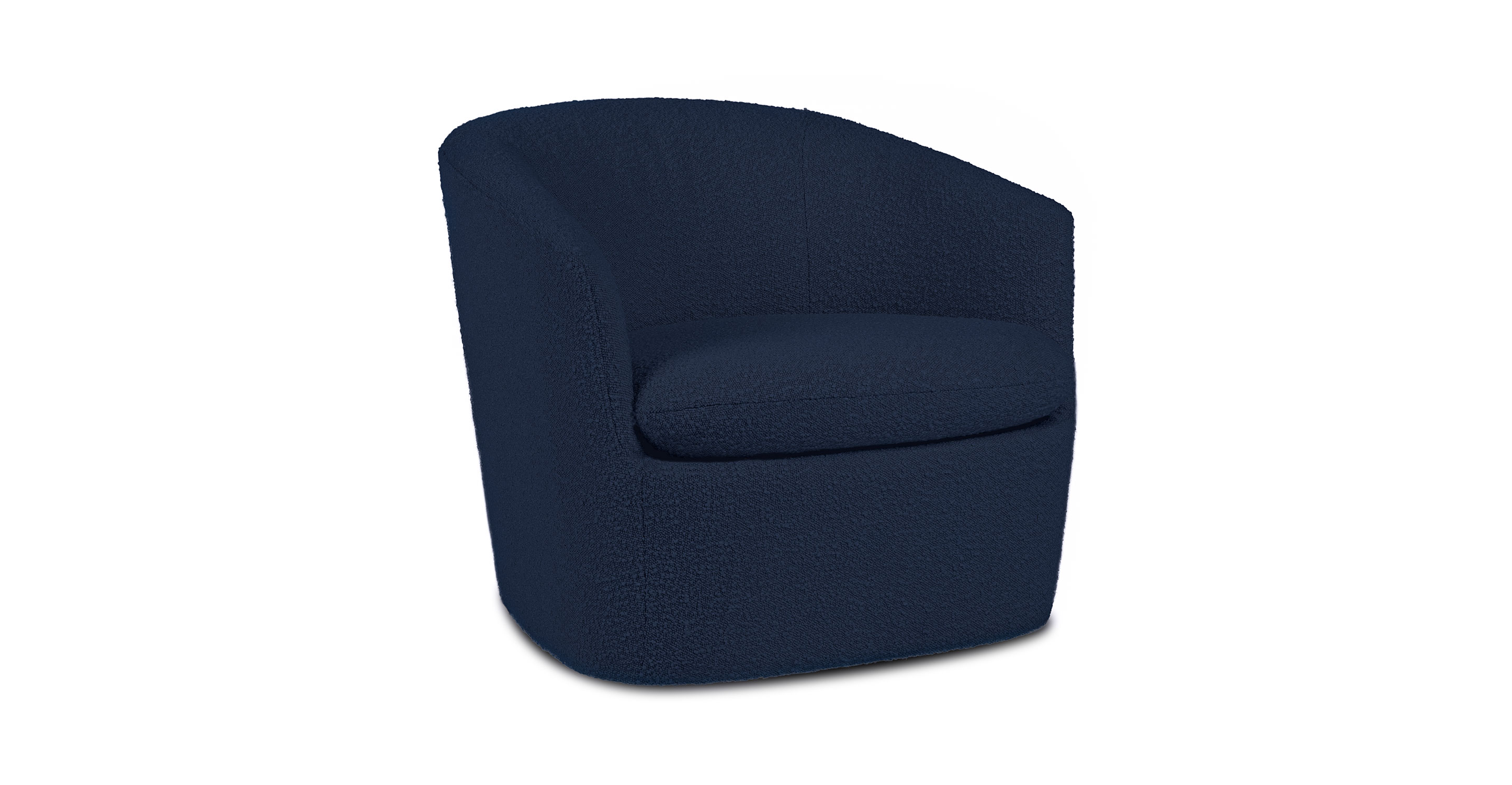 Turoy Catalina Blue Bouclé Swivel Chair