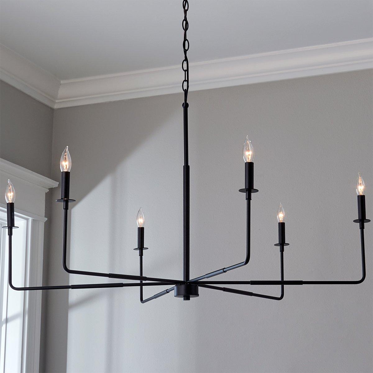 Elongated Spoke Chandelier