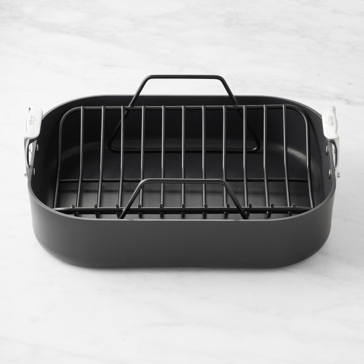 All-Clad HA1 Hard Anodized Roaster With Rack, 13" X 16"