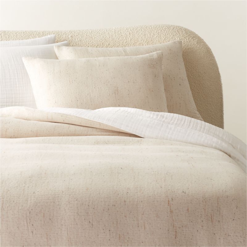 Nett Organic Cotton Natural and Black Full/Queen Duvet Cover