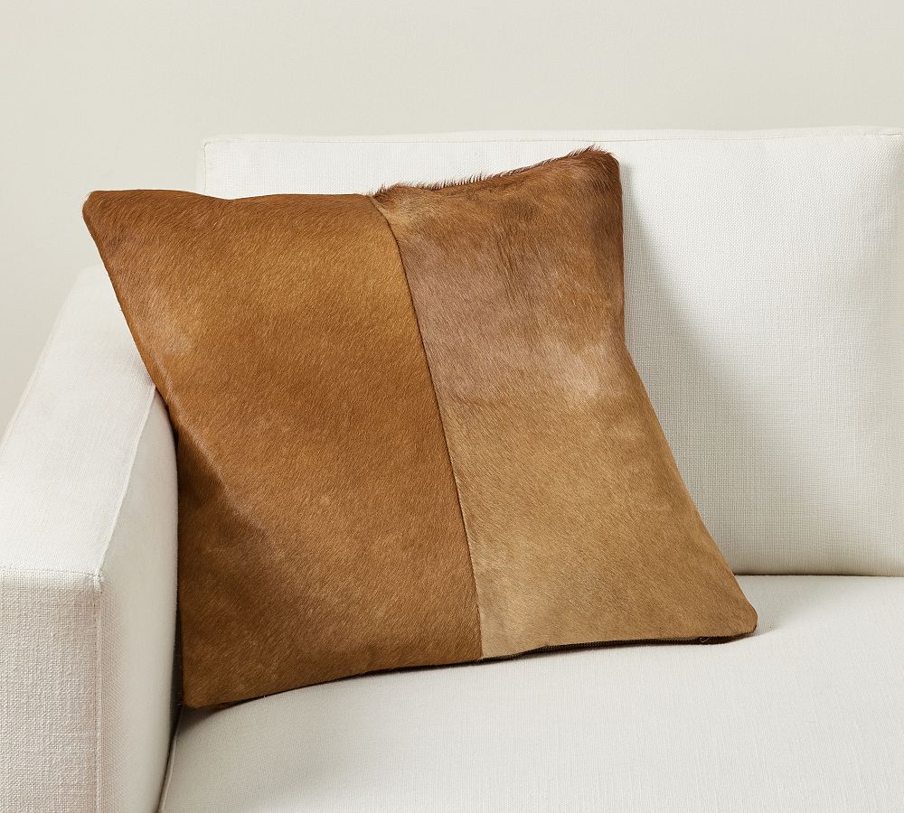 Hair On Hide Pillow, 20 ", Bourbon