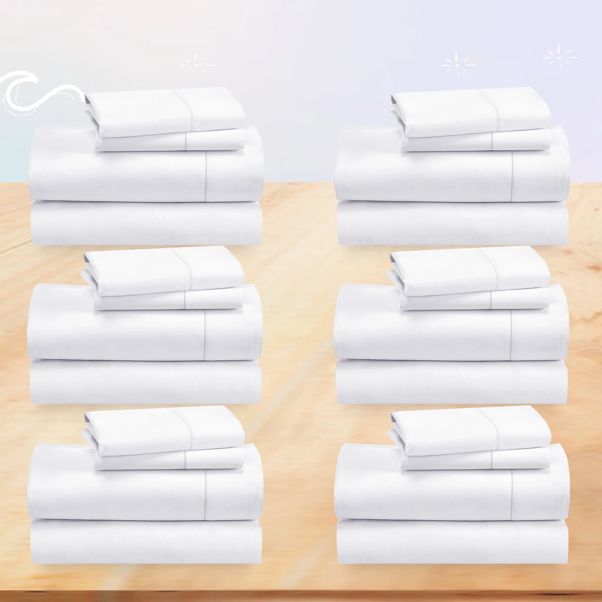 Sheet Set - 400 Thread Count - Dream Comfort (Pack of 6)