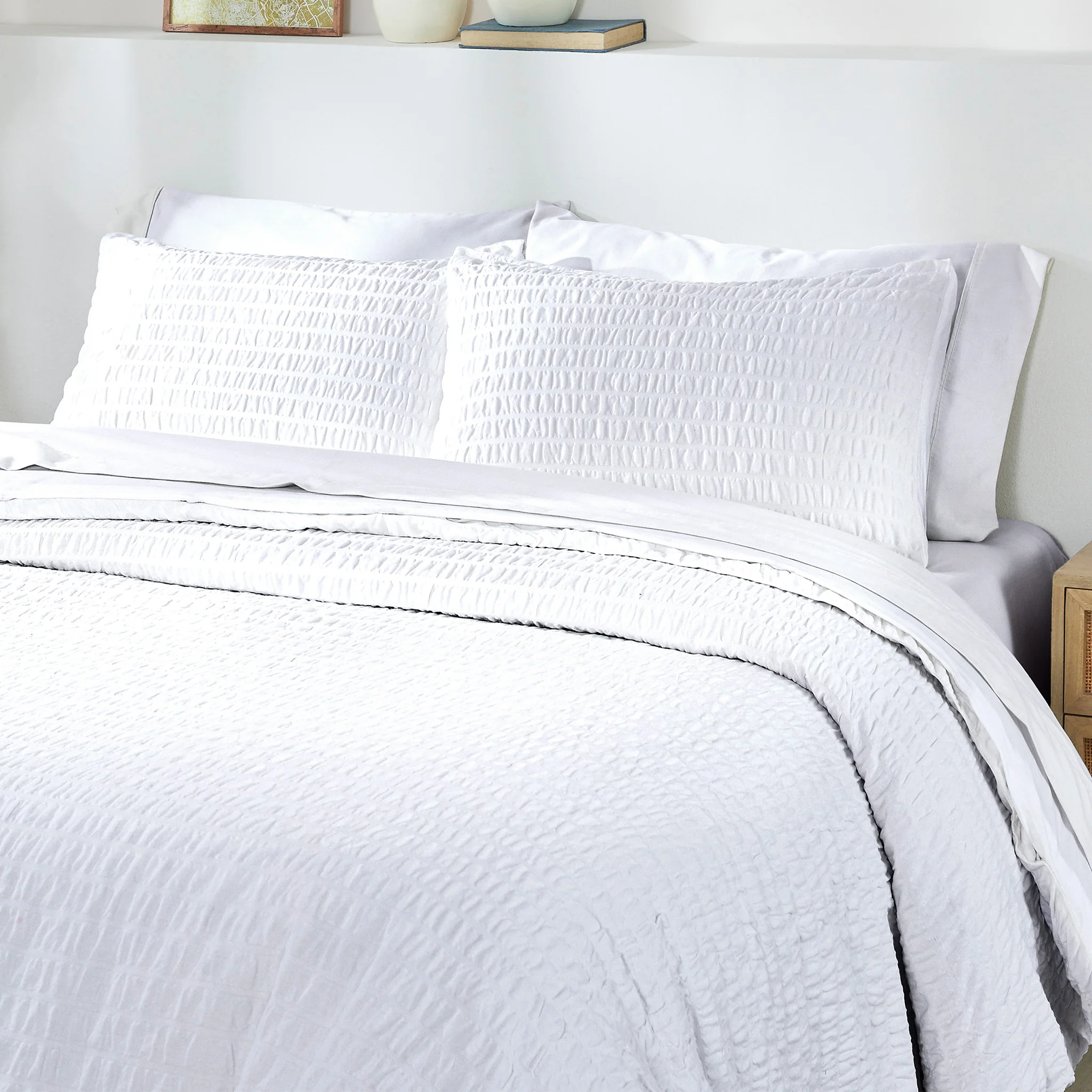 Textured Duvet Cover Set - 400 Thread Count - Dream Comfort