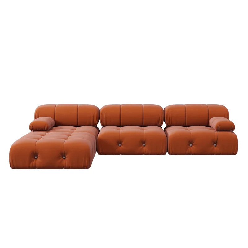 4 - Piece Velvet Sectional
