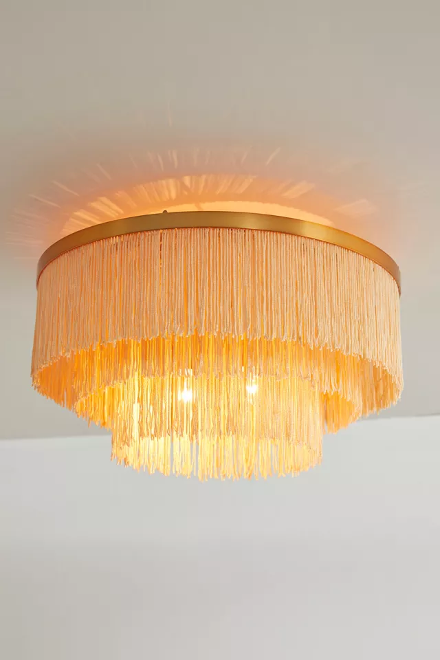Julia Tiered Fringe Flush Mount Light