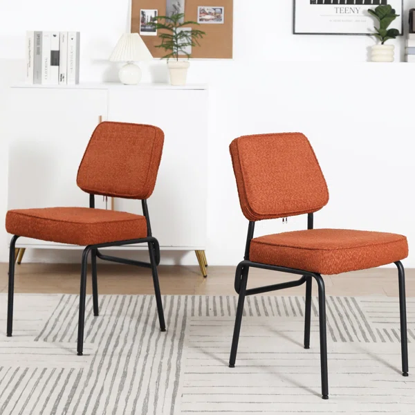 Elosia Teddy Upholstered Metal Side Chair