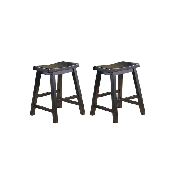 Aishat Solid Wood 17.75'' Counter Stool (Set of 2)