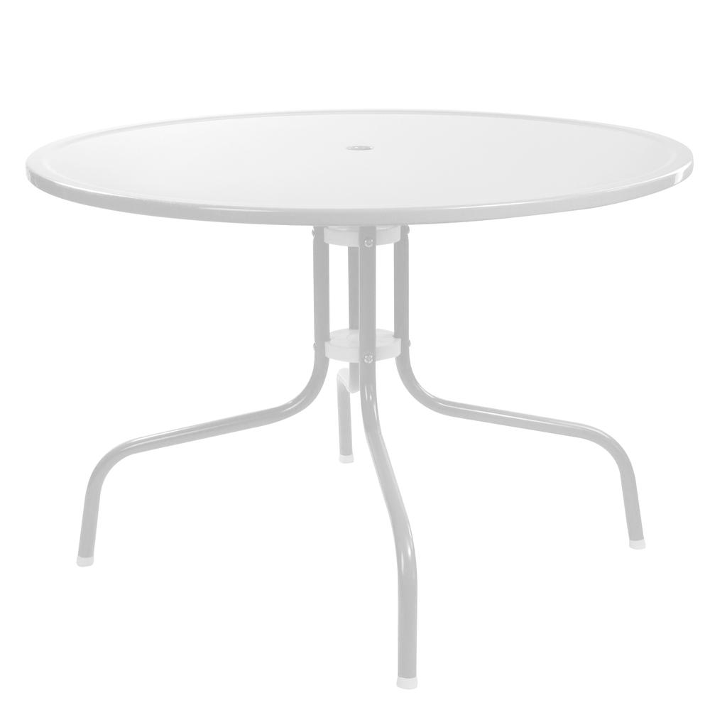 Northlight 39.25" White Retro Metal Tulip Outdoor Dining Table : Patio, Lawn & Garden