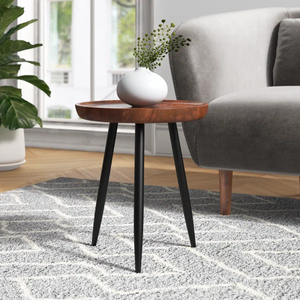 Vanalstyne Solid Wood Top End Table
