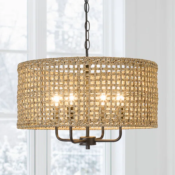 Nevarez 4 - Light Dimmable Drum Chandelier