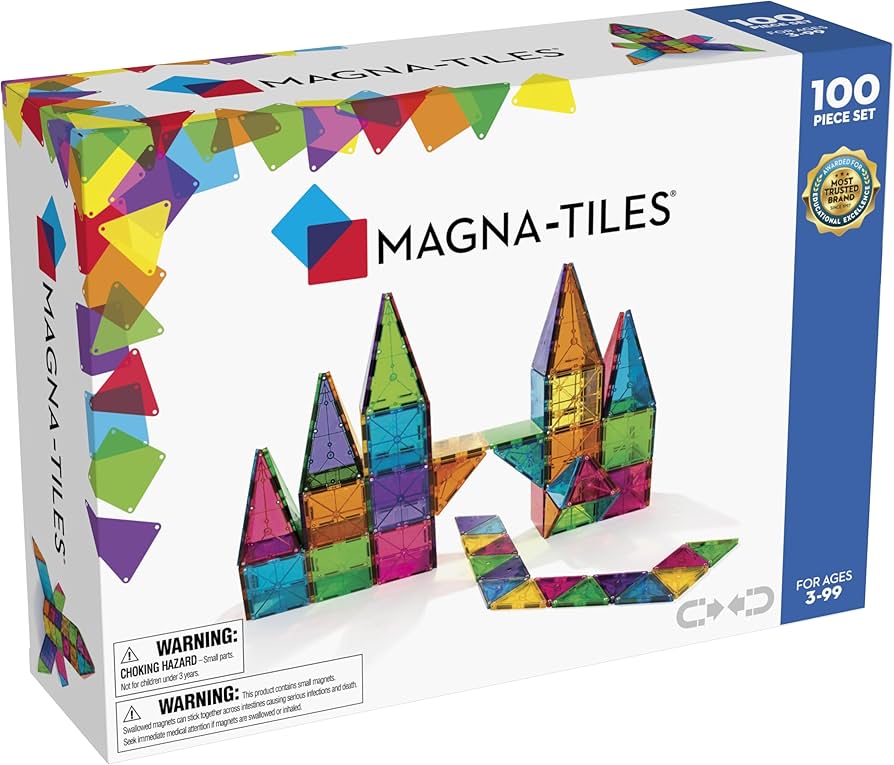 Magna-tiles Classic 100-piece Magnetic Construction Set
