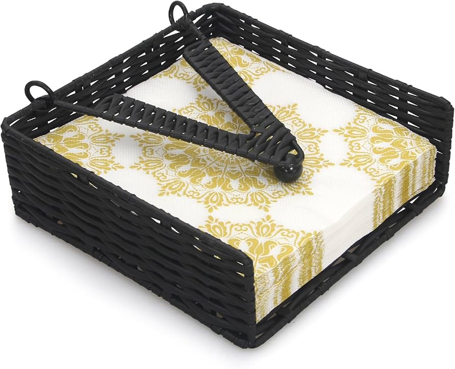 Rattan Napkin Holder Table Farmhouse Napkin Holder Kitchen