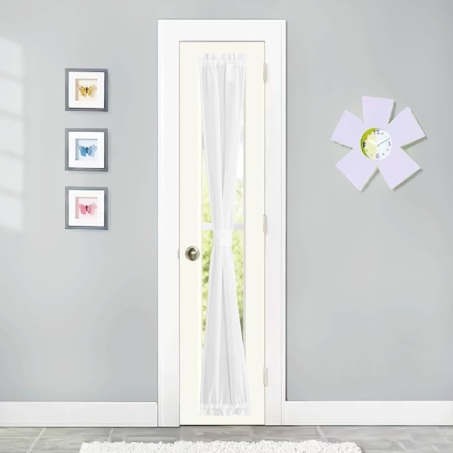Nicetown Faux Linen Door Curtains 72 Inche Long