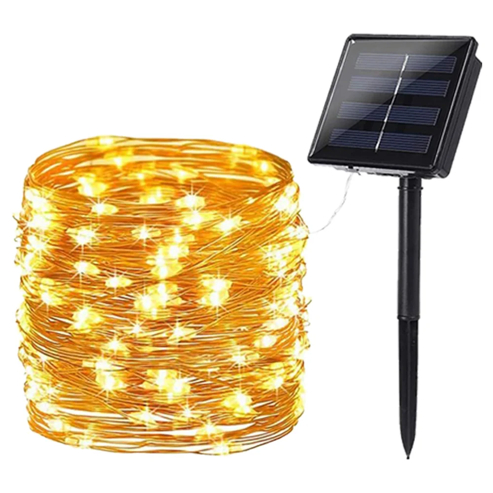 66 Ft Solar Powered 200 LED String Light Halloween Decorations Outdoor Waterproof