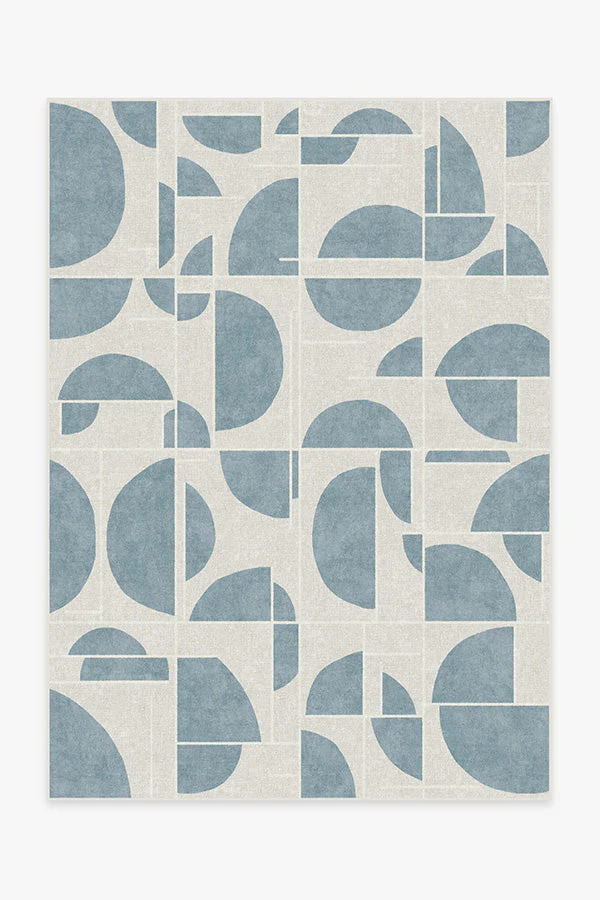 Nina Takesh Lune Slate Blue Rug
