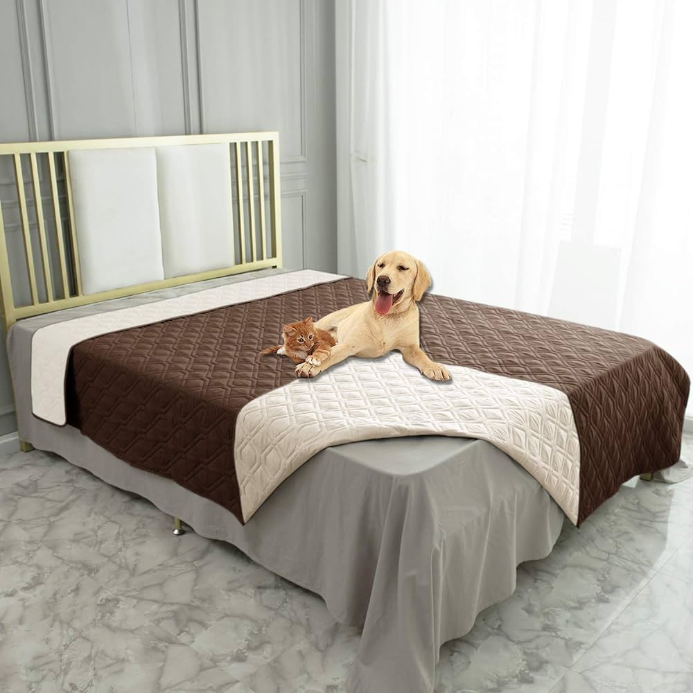 Ameritex Waterproof Dog Bed Cover Pet Blanket For Furniture Bed Couch Sofa Reversible : Pet Supplies
