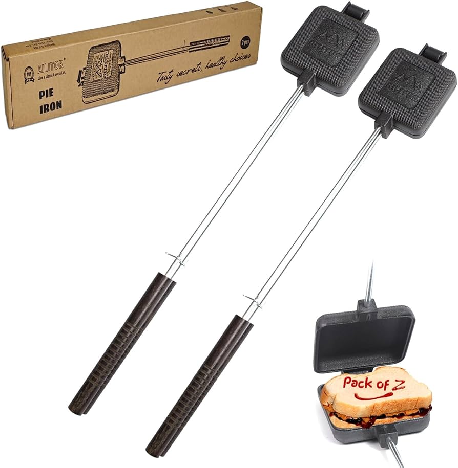 Ailitor Cast Iron Camp Pie Cooker