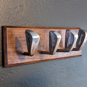 Golf Club 4 Hook Coat Rack Or Hat Rack
