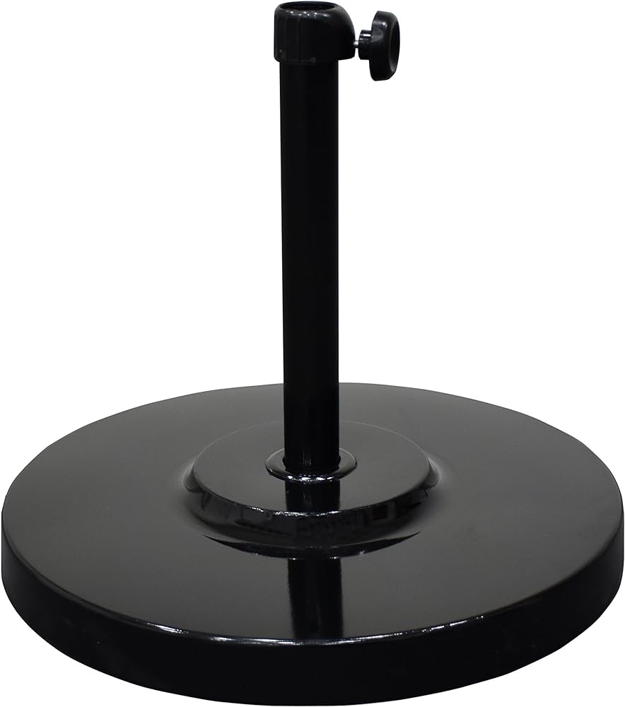 California Umbrella 50 Lbs. Round Concrete Weighted Powdercoated Steel Umbrella Base