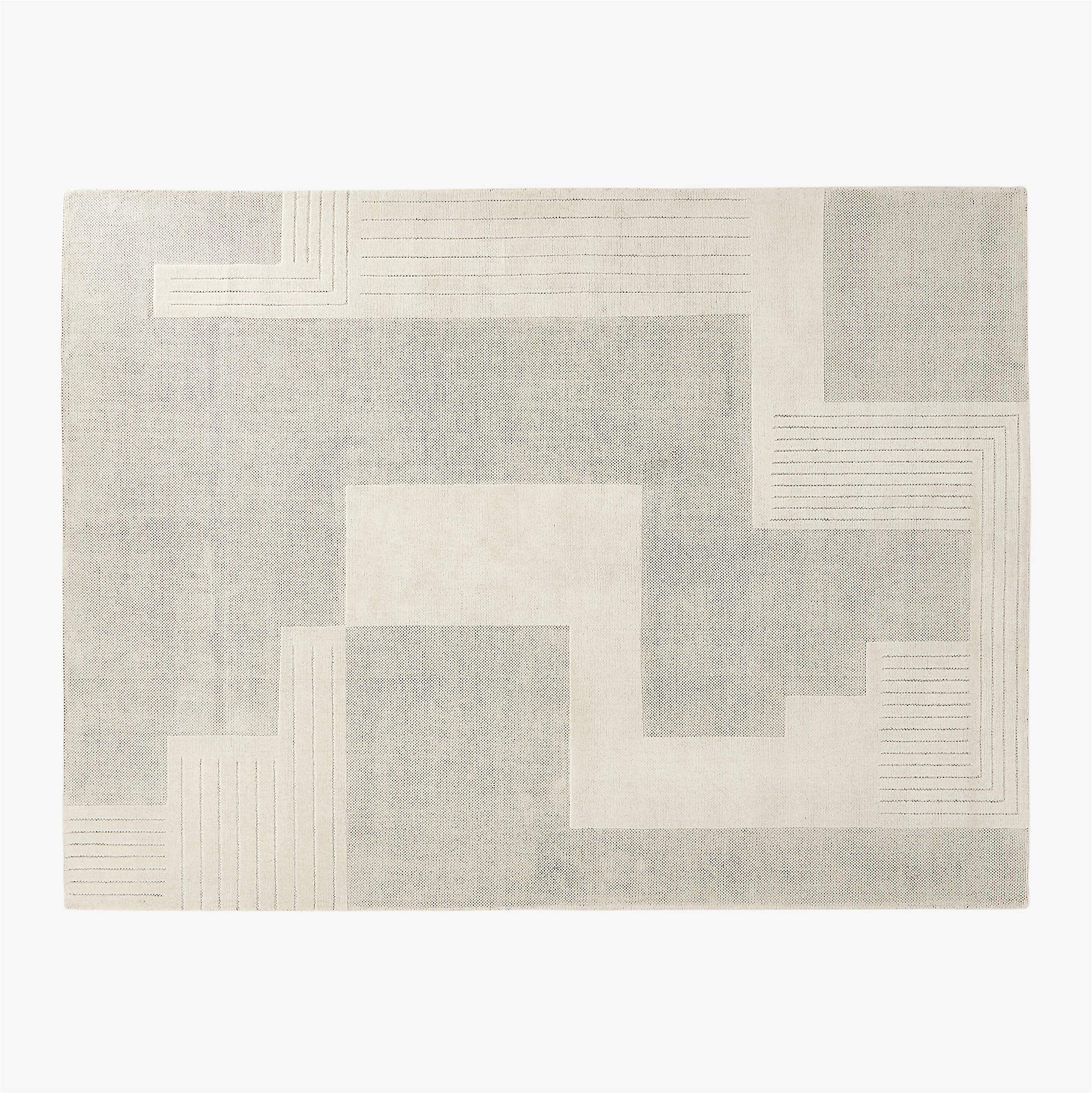 Larso Modern White Wool Area Rug 6'x9' + Reviews