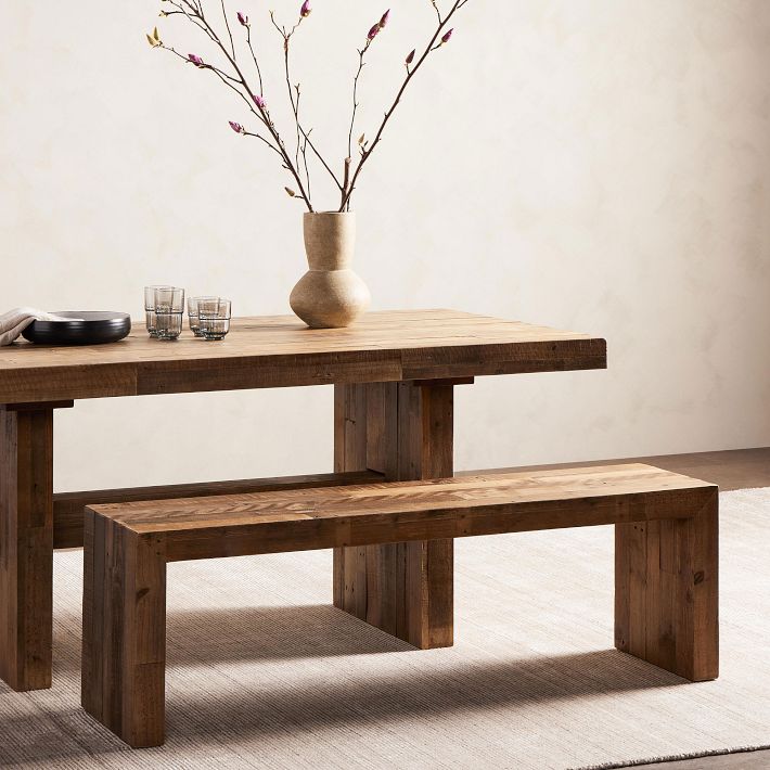 Emmerson Reclaimed Wood Dining Bench Reclaimed Pine H2988