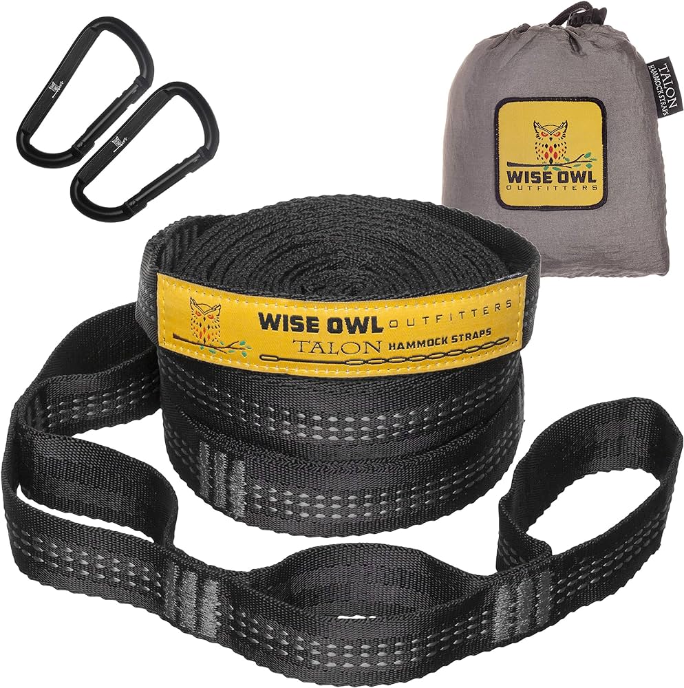 Wise Owl Outfitters Hammock Straps For Trees Heavy Duty - Set Of Two 10ft Long