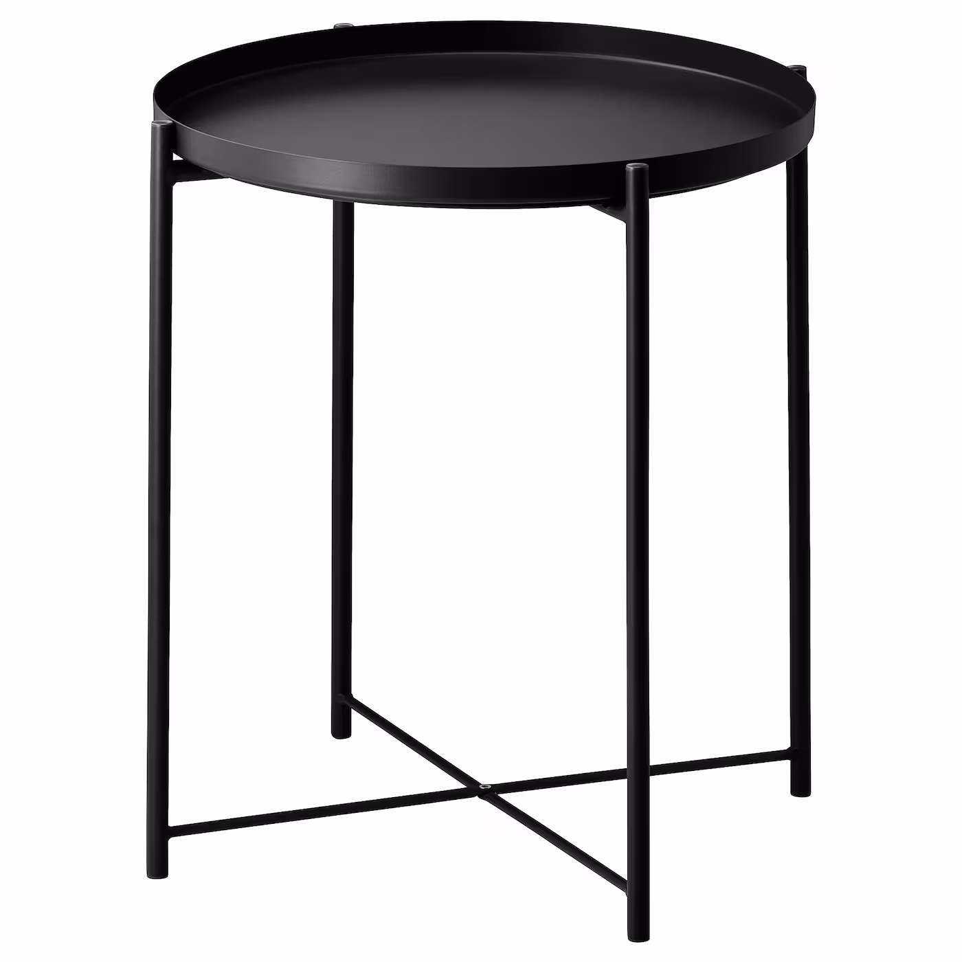 Gladom Tray Table, Black, 17 1/2x20 5/8