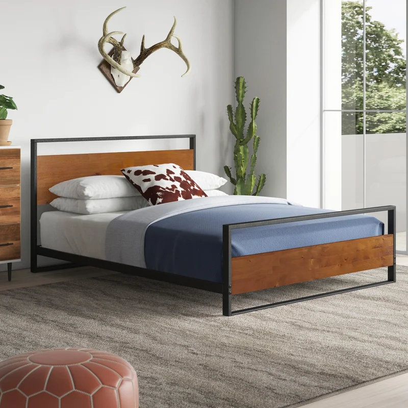 Zinus Ironline Metal And Wood Platform Bed