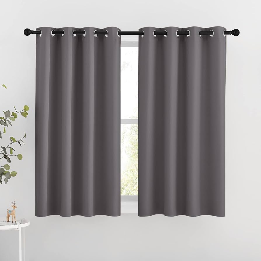 Nicetown Blackout Curtains For Bedroom - Triple Weave Grommet Top Thermal Insulated Window Treatment Light Blocking Panels For Kitchen/kids Room