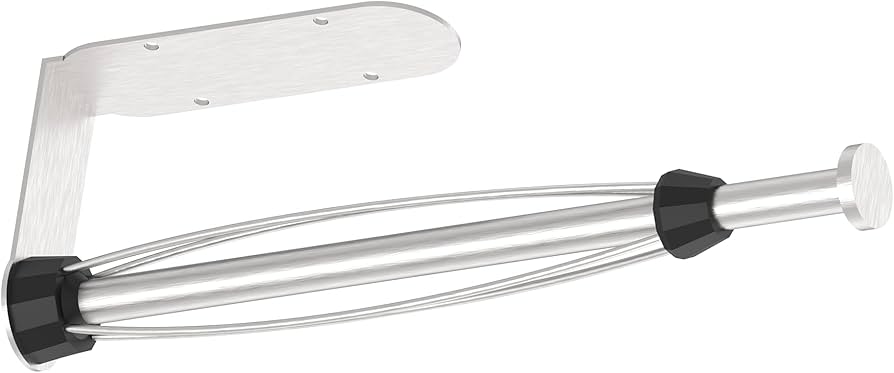 Paper Towel Holder Under Cabinet Brushed Nickel Wall Mount Paper Towel Holder With Damping Single Hand Operable