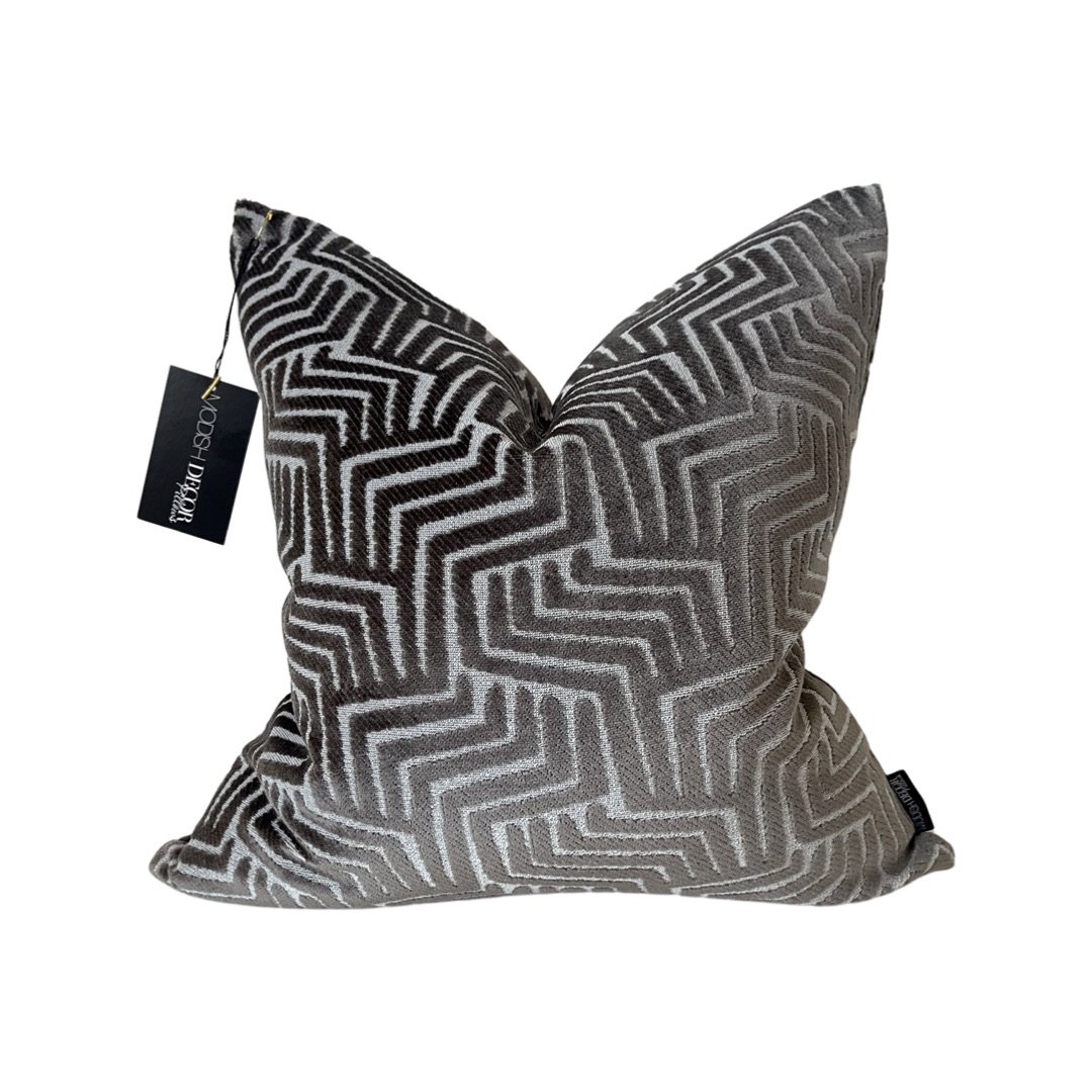 The Black Walnut Velvet Cut Pillow