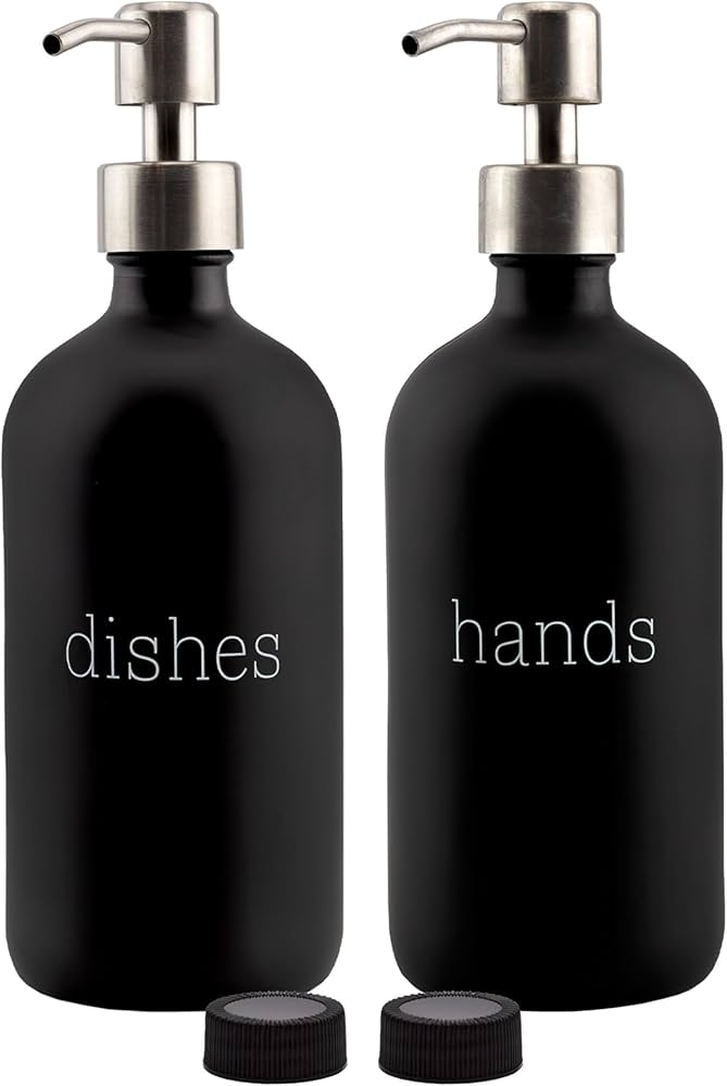Cornucopia 16oz Hands Dishes Pump Bottles (black