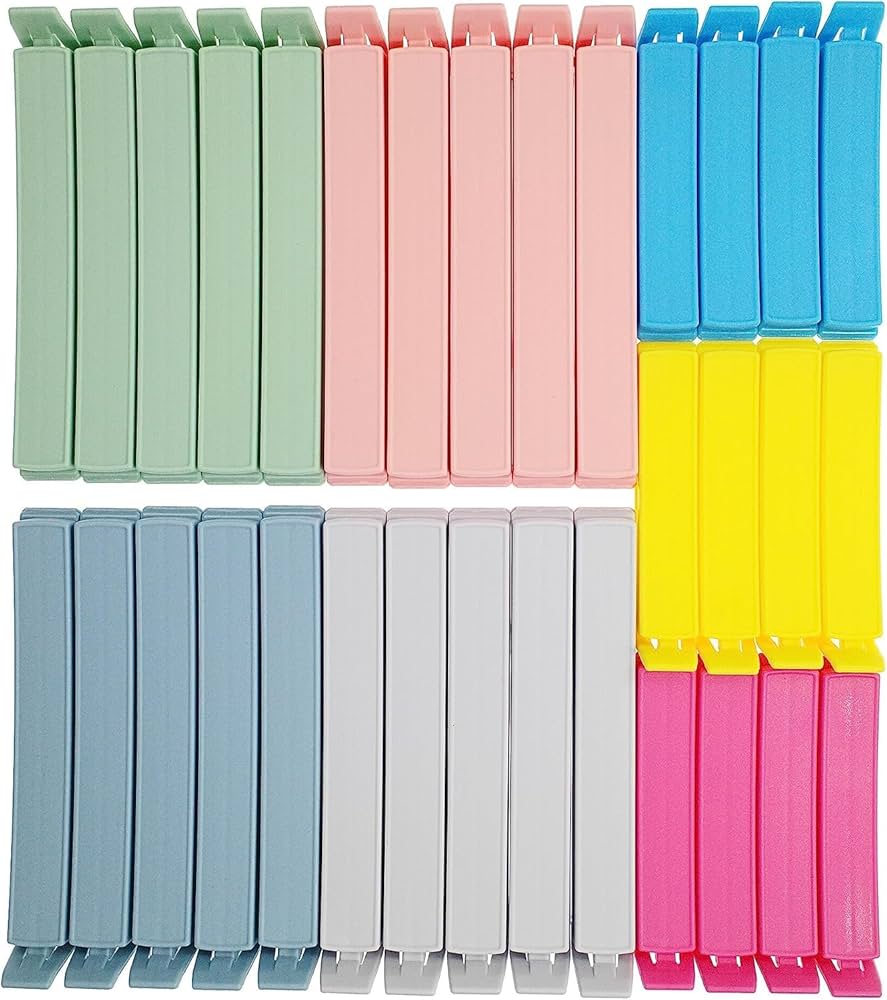 Yarall 32 Pcs Plastic Chip Clips For Food Packages